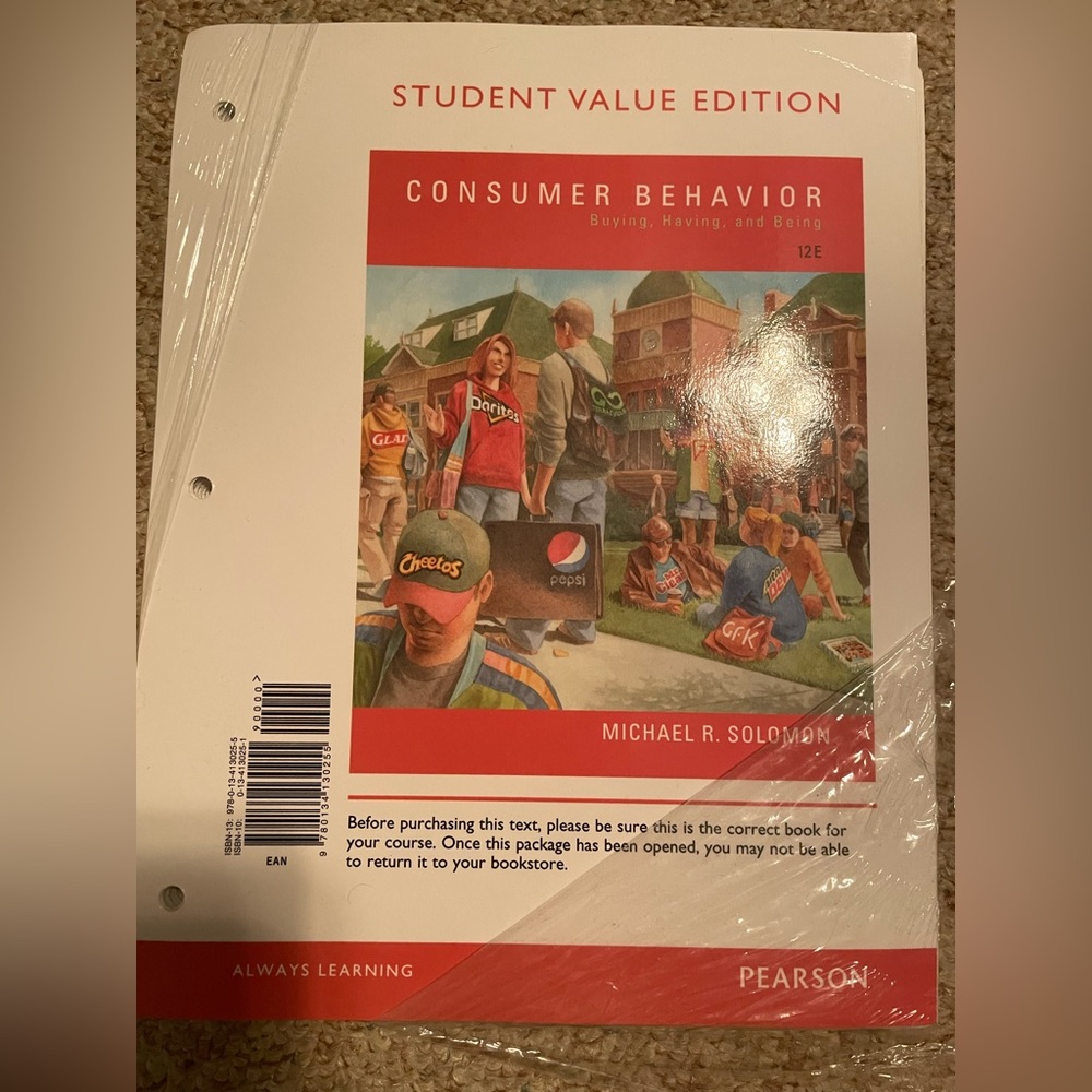 Consumer Behavior Textbook 12th edition